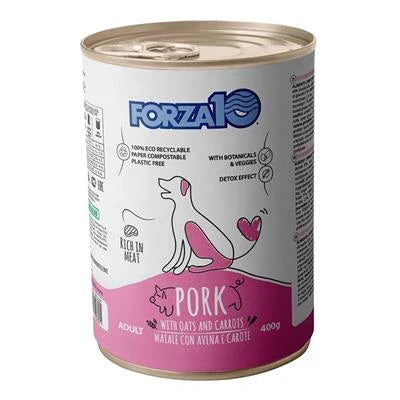 CIBO UMIDO PER CANI FORZA 10 DOG MAIALE/AVENA/CAROTE GR 400