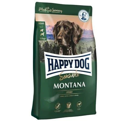 cibo secco per cani HAPPYDOG MONTANA CAVALLO/PATATE KG 10 NEW