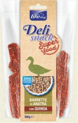 snack per cani LIFEDOG SUPERFOOD CHIPS GR 100 ANATRA/QUINOA