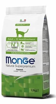 cibo secco per gatti MONGE CAT CONIGLIO KG 1,5