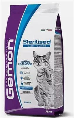 cibo secco per gatti GEMON CAT STERILIZED TONNO/SALMONE KG 7