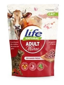 cibo secco per gatti LIFECAT ADULT MANZO GR 800