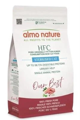 cibo secco per gatti ALMO HFC CAT OUR BEST STERILIZZATO MAIALE KG 1,2