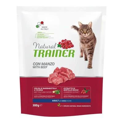 cibo secco per gatti TRAINER NATURAL CAT MANZO GR 300