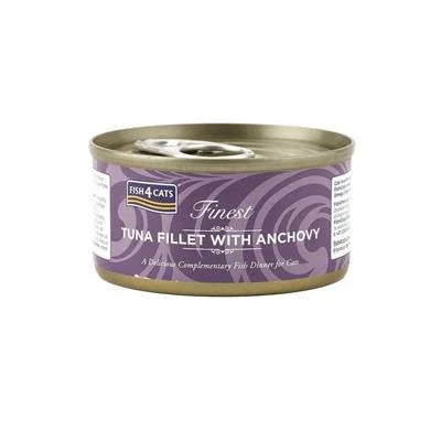 Cibo umido per gatti FISH4CATS FINEST FILETTI TONNO/ACCIUGHE GR 70