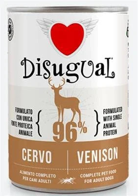 Cibo umido per cani DISUGUAL DOG CERVO GR 400