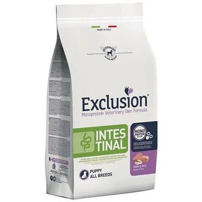 cibo secco per cani EXCLUSION PUPPY INTESTINAL MAIALE/RISO KG 2