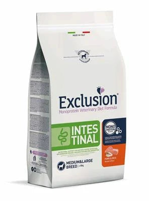 Cibo dietetico per cani EXCLUSION DOG INTESTINAL MAIALE/RISO KG 2