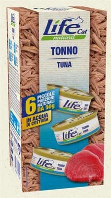 Cibo umido per gatti LIFECAT MULTIPACK 6 X GR 50 TONNO