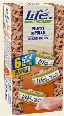 Cibo umido per gatti LIFECAT MULTIPACK 6 X GR 50 POLLO