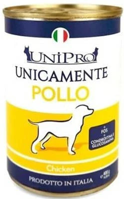 Cibo umido per cani UNICAMENTE POLLO GR 400
