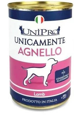 Cibo umido per cani UNICAMENTE AGNELLO GR 400