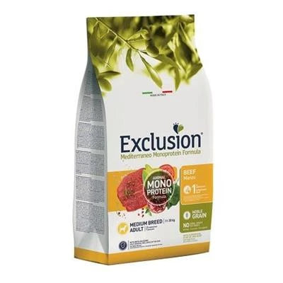 Cibo dietetico per cani EXCLUSION MEDIT NOBLE MEDIUM MANZO KG 3