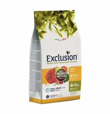 cibo secco per cani EXCLUSION MEDIT NOBLE MINI MANZO GR 500