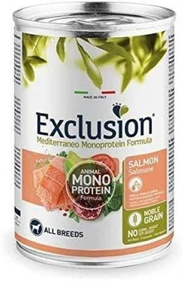 Cibo umido per cani EXCLUSION MEDIT NOBLE UM SALMONE GR 400