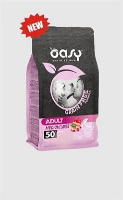cibo secco per cani OASY DOG GRAIN FREE MEDIUM/LARGE MAIALE KG 12