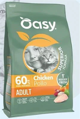 cibo secco per gatti OASY CAT SUPERIOR POLLO GR 300