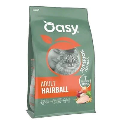 cibo secco per gatti OASY CAT SUPERIOR HAIRBALL KG 1,5