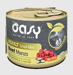 Cibo umido per cani OASY DOG GRAIN FREE MINI GR 200 MANZO
