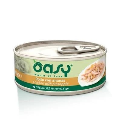 cibo umido per gatti OASY CAT POLLO/ANANAS GR 70