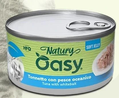 cibo umido per gatti OASY CAT NATURY SOFT JELLY TONNETTO PESCE OCEANICO 150 GR