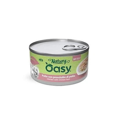 cibo umido per gatti OASY CAT NATURY POLLO/PROSCIUTTO GR 150