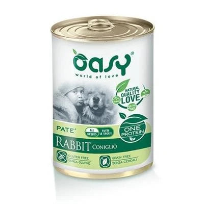 cibo umido per cani OASY DOG CONIGLIO GR 400