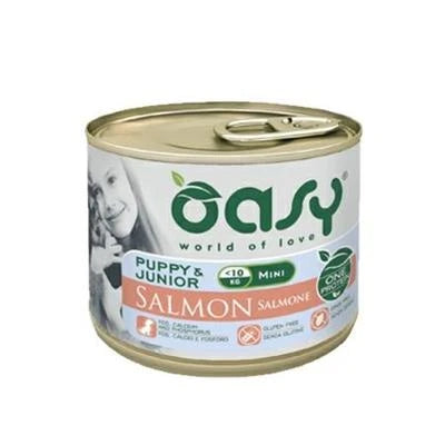 cibo umido per cani OASY DOG PUPPY MINI MONO SALMONE GR 200