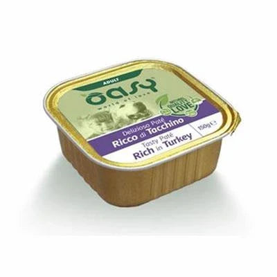 Cibo umido per gatti OASY CAT PATE' DELIZIOSO TACCHINO 16 X GR 100
