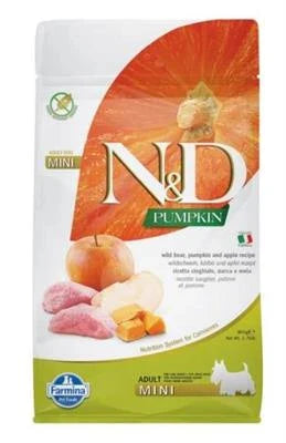 cibo secco per cani ND DOG PUMPKIN MINI CINGHIALE/MELA KG 2,5