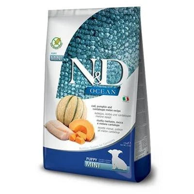 cibo secco per cani ND DOG OCEAN MINI PUPPY MERLUZZO/ZUCCA/MELONE KG 2,5