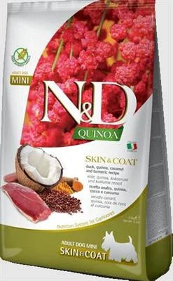 cibo secco per cani ND DOG QUINOA MINI SKIN/COAT ANATRA/COCCO/CURCUMA KG 2,5