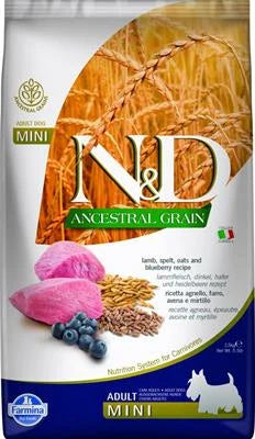 cibo secco per cani ND DOG ANCESTRAL MINI AGNELLO/MIRTILLO KG 2,5