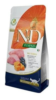 Cibo secco per gatti ND CAT PUMPKIN NEUTERED AGNELLO/MIRTILLO KG 5