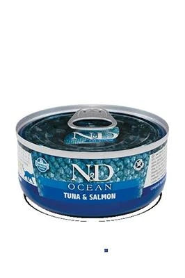 Cibo umido per gatti ND CAT OCEAN TONNO/SALMONE GR 70