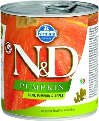 cibo umido per cani ND UM DOG PUMPKIN CINGHIALE/MELA GR 285