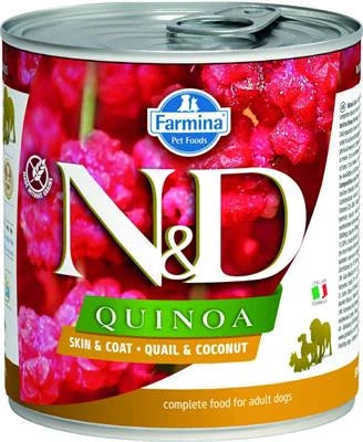Cibo umido per cani ND UM DOG QUINOA SKIN QUAGLIA/COCCO GR 285