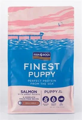 Cibo Secco Per Cani FISH4DOGS FINEST PUPPY SALMONE/PATATE (SMALL KIBBLE) KG 1,5