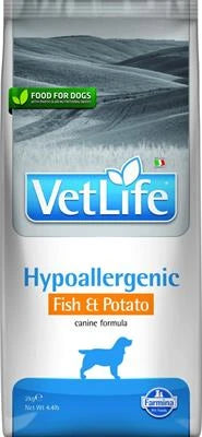 Cibo dietetico per cani VET LIFE DOG HYPOALLERGENIC PESCE/PATATE KG 2