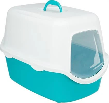 Igiene Per Gatto TX CASSETTA IGIENICA VICO CM 40X40X56 TURCHESE/BIANCA