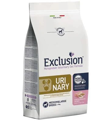 cibo umido per gatti EXCLUSION DOG URINARY MAIALE/SORGUM KG 2