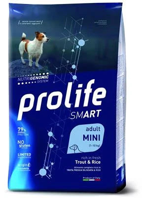 CIBO SECCO PER CANI PROLIFE DOG SMART MINI TROTA/RISO KG 2