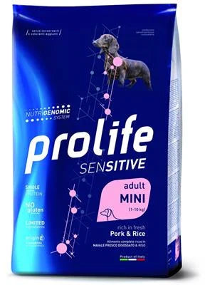 Cibo Secco Per Cani PROLIFE DOG SENSITIVE MINI MAIALE/RISO GR 600