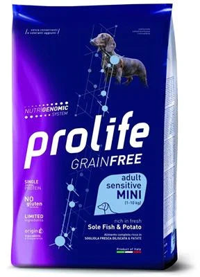 Cibo Secco Per Cani PROLIFE DOG GRAIN FREE MINI SOGLIOLA/PATATE KG 2