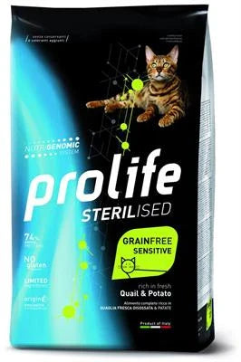 Cibo secco per Gatti PROLIFE CAT STERILIZED GF QUAGLIA/PATATE KG 7