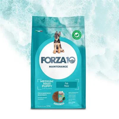cibo secco per cani  FORZA 10 PUPPY PESCE MEDIUM/LARGE KG 12 NEW