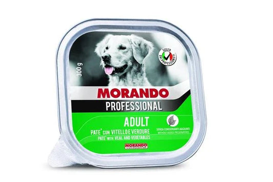 CIBO UMIDO PER CANI MORANDO PROF DOG PATE' VITELLO/VERDURE 18 X GR 300