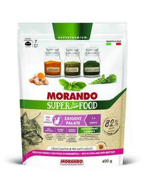 cibo secco per gatti MORANDO SUPER CAT EXIGENT TONNO GR 400