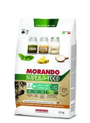 cibo secco per cani MORANDO SUPER DOG MINI LOW FAT TACCHINO/RISO KG 2,5