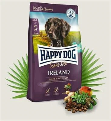 cibo secco per cani HAPPYDOG IRLAND SALMONE/CONIGLIO KG 11